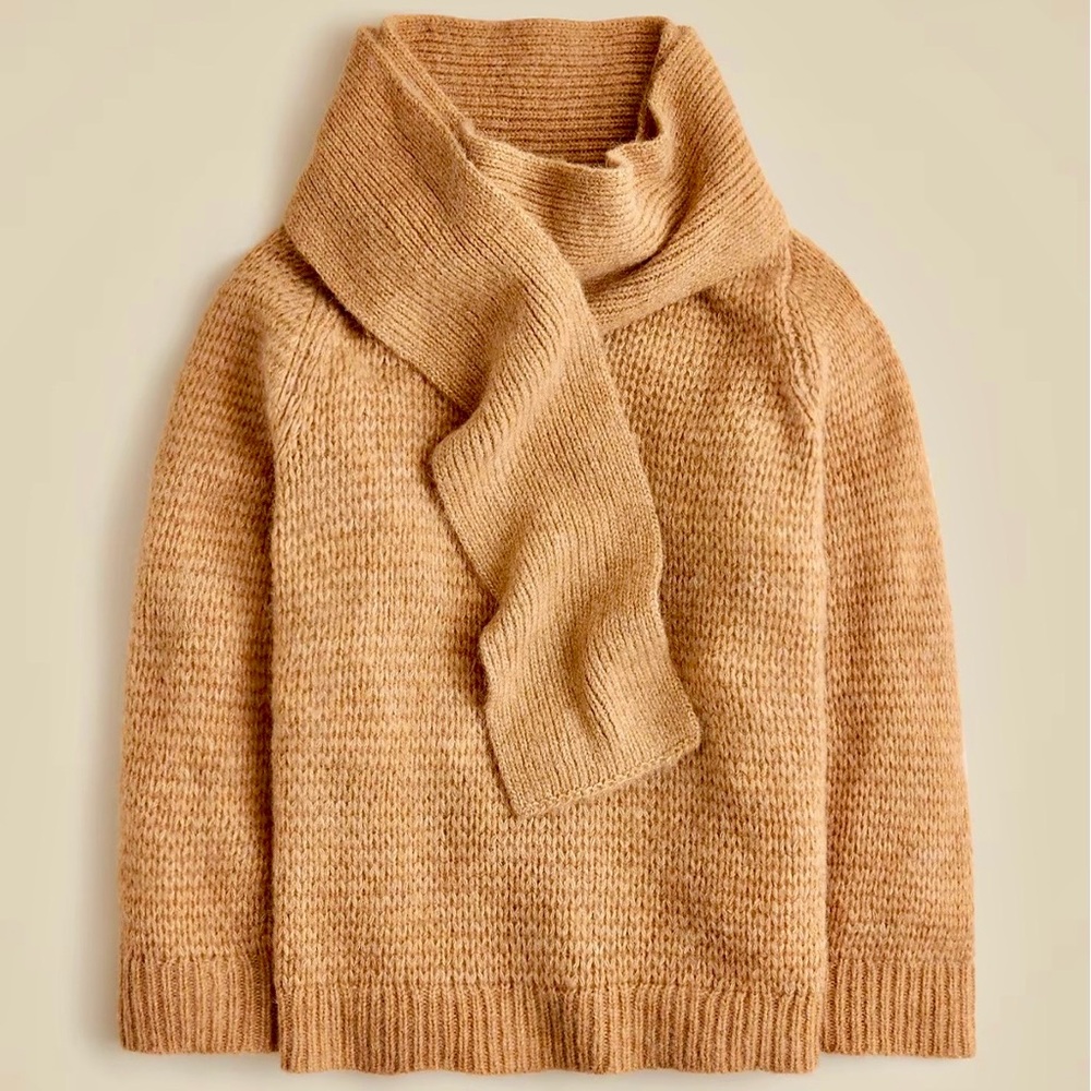 Pullover Sweater with Scarf